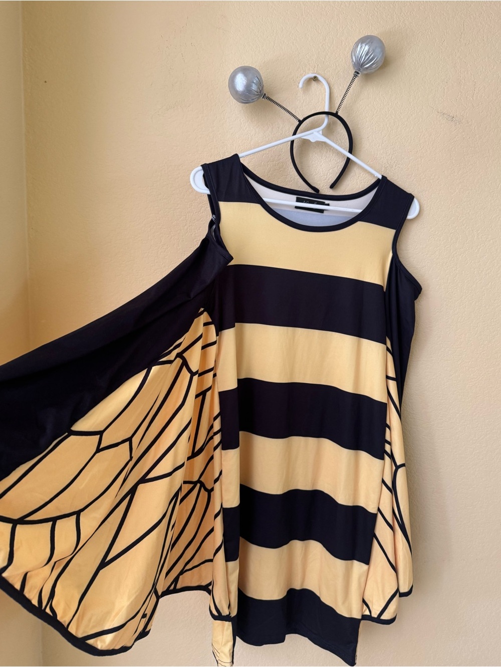 Bee Dress Halloween Costume Size Small Includes Dress with Wings and a Headband